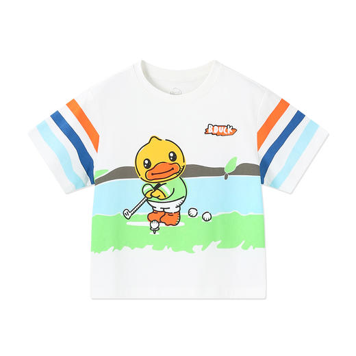 bduck小黄鸭童装夏季男童短袖T恤夏装纯棉儿童半袖中小童上衣105-150 BF2601053 商品图3
