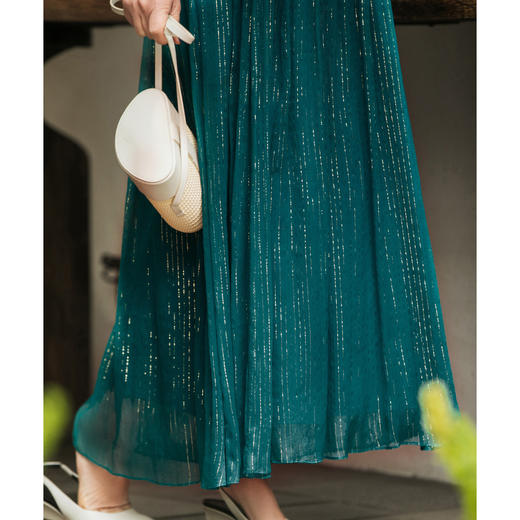 【林栖设计小店】法式刺绣连衣裙两件套真丝新中式2025春夏新品改良襦裙1952148 商品图6