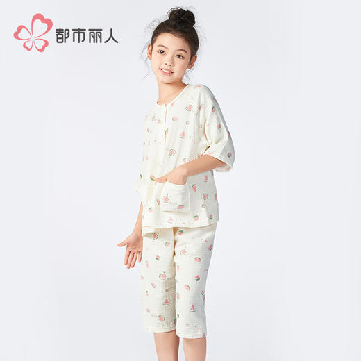 都市丽人童装梭织棉套装薄双层棉纱超值精选中袖类JHH1A2 商品图2