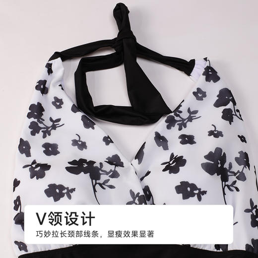 都市丽人滨海休闲女士连体泳衣薄雪纺一体式泳衣LSH1A2 商品图4