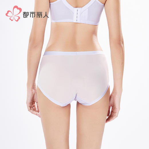 都市丽人宽版包覆平角内裤网布+蕾丝配套内裤YPH2J6 商品图3
