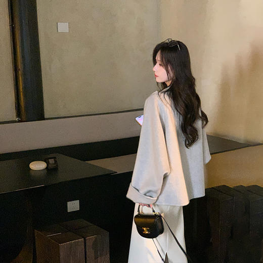 现货【心动符号】90羊毛设计师高定双面大衣蝴蝶领结温柔双面呢外套 商品图3