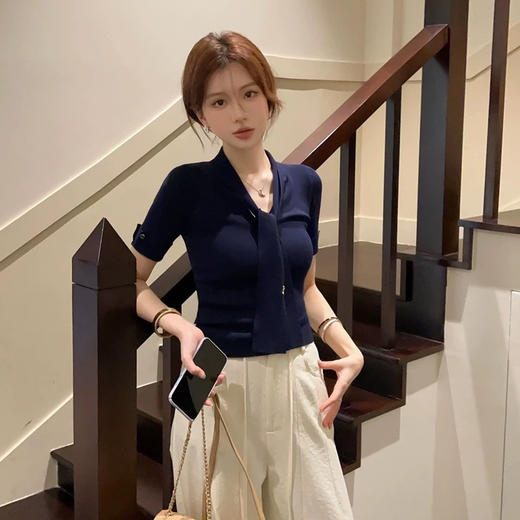 飘带冰丝短袖 商品图4