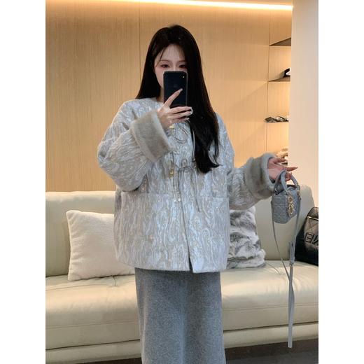 现货【柔珠小姐】精致时髦袖子毛毛羽绒服外套女 商品图2