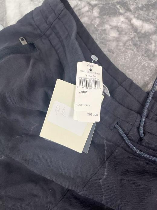 瑕疵ZZegna/杰尼亚 男士抽绳松紧带运动休闲卫裤 商品图2