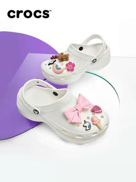 Crocs卡骆驰经典闪耀云朵洞洞鞋户外沙滩鞋女鞋