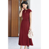 米思阳2025夏季新款时尚高级感连衣裙气质优雅安可拉红显白裙子女1516 商品缩略图1