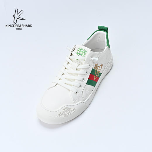 经典鲨2025年春季新品潮流拼色男士系带平底休闲鞋板鞋KG51-513011 商品图4
