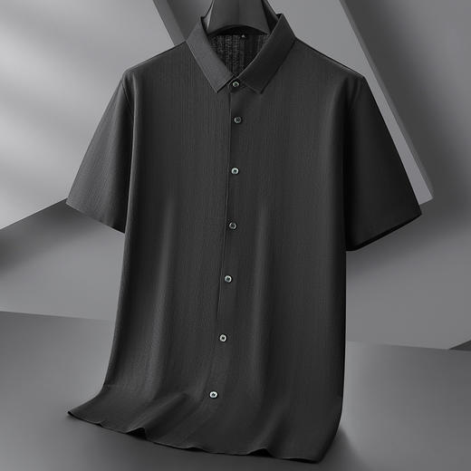 【棉质】【DPF】大依优型大码短袖衬衫夏季新款棉质透气半袖衬衣男加肥加大码肥佬宽松休闲上衣 商品图2