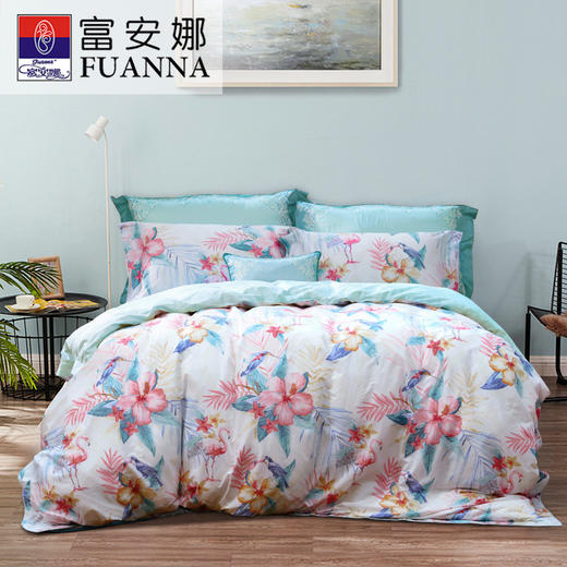 富安娜(FUANNA)抗菌磨毛四件套-意境时光 商品图0
