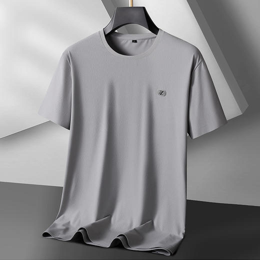 【冰丝】【DK】大依优型大码短袖T恤加肥大码半袖男夏季冰丝凉感打底衫胖子圆领运动T恤 商品图3