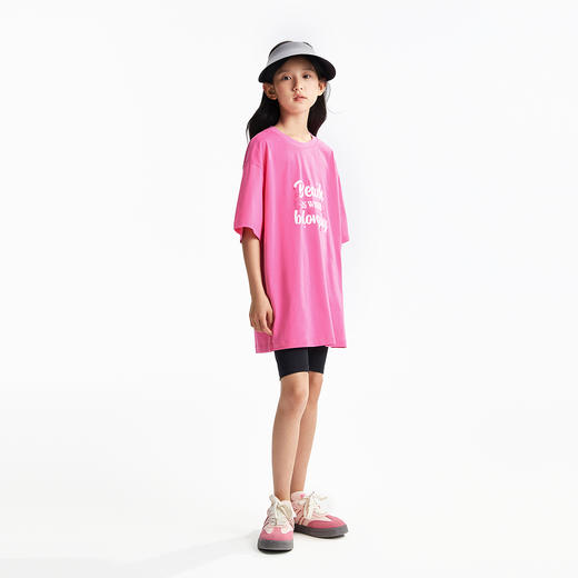 【宽松随性百搭T】女童圆领短袖针织衫夏季新款安奈儿童装小程序专享EG521151 商品图6