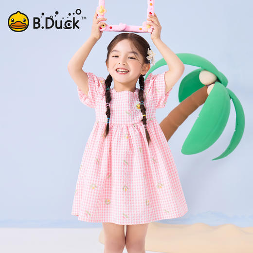 bduck小黄鸭童装夏季女童连衣裙儿童裙子泡泡袖公主裙夏季潮90-130 FF2680009 商品图0