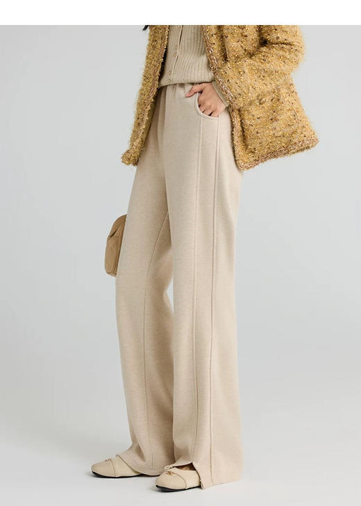 极度舒适！裤王😎口碑爆款裤型！一条拯救全腿型❗️今年的升级新款【URZA&TAFR窄版开叉阔腿直筒卫裤】裤腰松紧抽绳设计，不勒肚肚0束缚！✅裤脚开衩设计，时髦不单调！超级无敌长腿神裤！微阔藏肉版型！ 商品图3