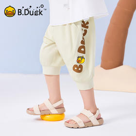 bduck小黄鸭童装夏季男童裤子宝宝七分裤夏款儿童纯棉长裤小童运动裤90-130 BF2653006