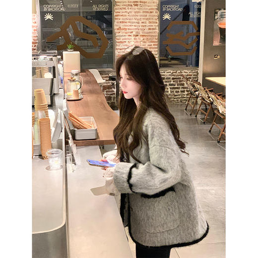 金蘑菇菇 【赫拉小姐】设计师高定香香风羽绒时髦矜贵感门襟水貂毛外套 商品图4