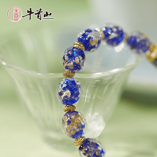 牛首山香灰金银箔手工锤纹琉璃生肖手链手串礼品 商品图3