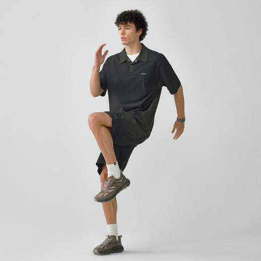 714street四面弹拼接凉感POLO衫男夏季户外轻薄速干衣防晒短袖T恤 商品图2