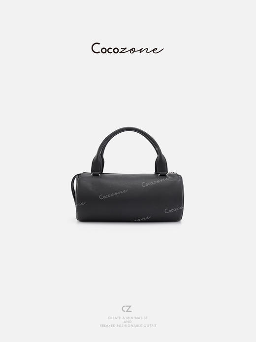 COCO ZONE 复古轻奢小众荔枝纹圆筒包手提包CD2A0781 商品图1