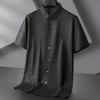 【棉质】【DPF】大依优型大码短袖衬衫潮流碎花半袖衬衣加肥加大码棉质透气夏装肥佬宽松上衣男士 商品缩略图0