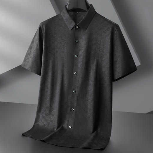 【棉质】【DPF】大依优型大码短袖衬衫潮流碎花半袖衬衣加肥加大码棉质透气夏装肥佬宽松上衣男士 商品图0