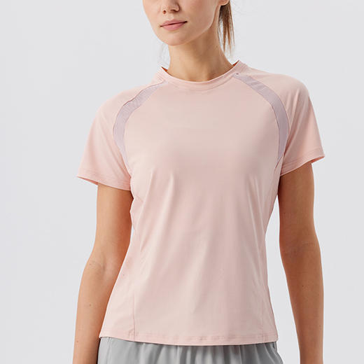 跃牌【跃LEAP-ACTIVE】 户外防晒运动圆领透气瑜伽服女上衣短袖弹力冰丝T恤R51216 商品图3