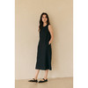 HeyDress法式亚麻背心连衣裙女夏季后背交叠设计高级气质黑色裙子 商品缩略图0