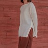 AddOne +1瑜伽休闲时尚侧开叉针织衫长袖宽松外搭女罩衫 商品缩略图3
