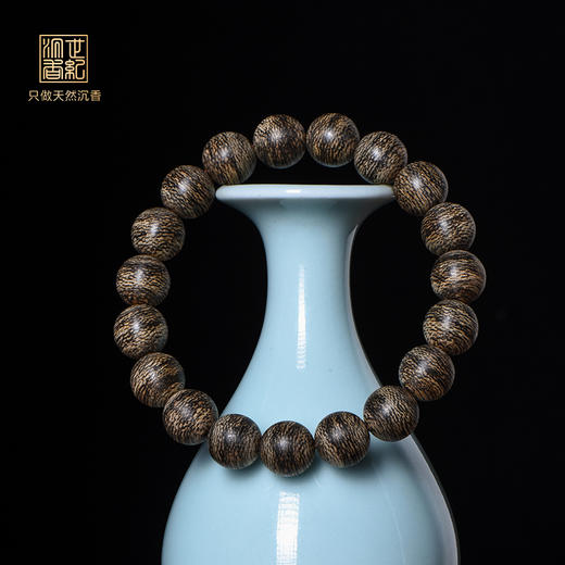 天然文莱黑棋沉香手串 九分沉 11.2mm*19颗 13克 SP10991 商品图0