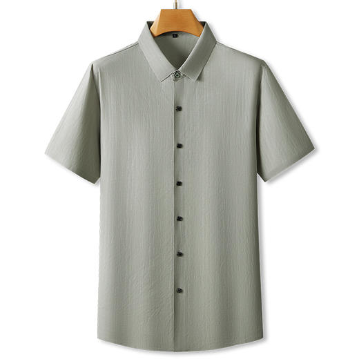 【DPF】大依优型大码短袖衬衫冰丝凉感半袖衬衣加大码休闲上衣肥佬时尚薄款夏装男士 商品图4