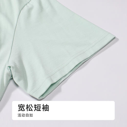 都市丽人生活家居女士棉质短袖裙薄32支CVC单面短袖类LHH6C5 商品图5