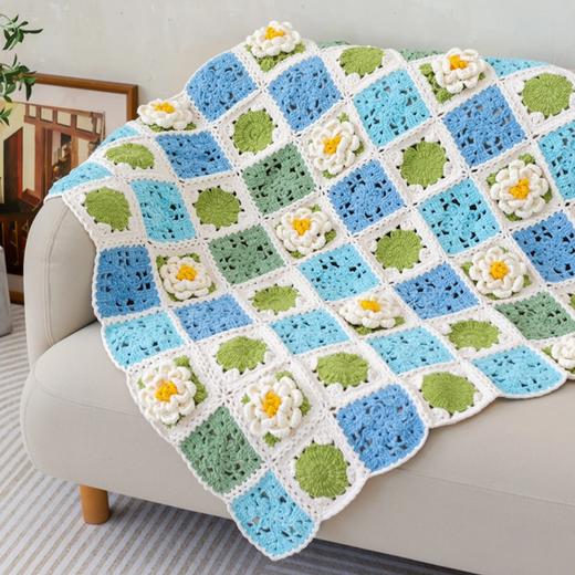 苏苏姐家四季花毯手工diy编织钩针毛线团自制毯子材料包打发时间 商品图2