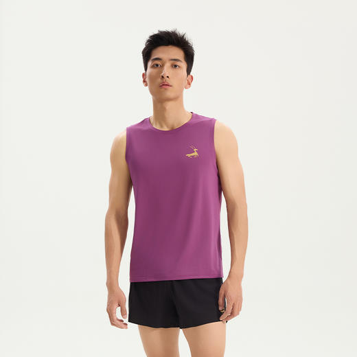 优极UG 棉途·男款爽滑速干无袖跑步T恤 商品图4