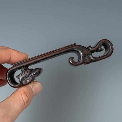 清 黄花梨整挖螭龙纹墨床 商品图3