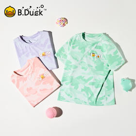 bduck小黄鸭童装夏季男童短袖T恤防晒夏装中小童半袖儿童上衣110-160 BF2601960