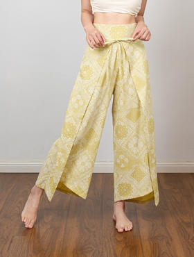 AddOne 正品小众设计瑜伽时尚高腰阔腿裤不规则裤边冥想/度假