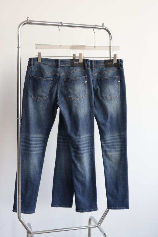 H.B 春夏薄款水洗修身小直筒牛仔裤 NZK235 商品图3