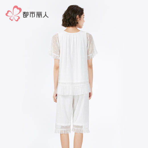 都市丽人女士特殊面料短袖套装薄针织网纱亲情蜜语短袖类LHH9B3 商品图3