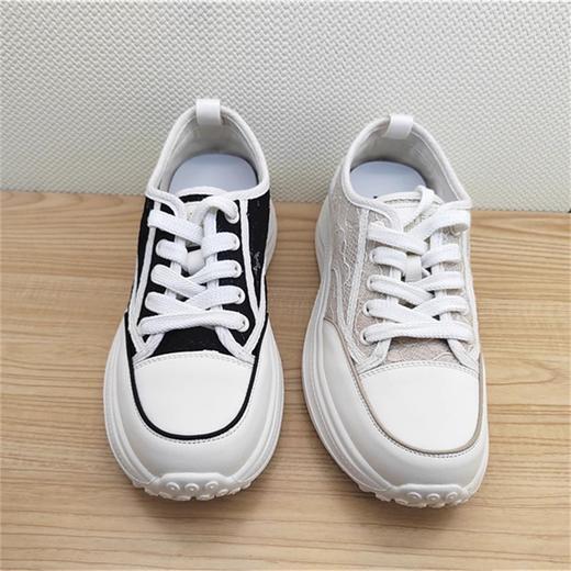 豪行2024年夏季款24217358时尚简约透气蕾丝单网女鞋增高厚底凉鞋 商品图2