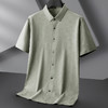 【棉质】【DPF】大依优型大码短袖衬衫潮流碎花半袖衬衣加肥加大码棉质透气夏装肥佬宽松上衣男士 商品缩略图5