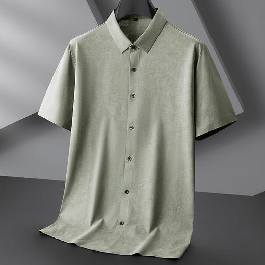 【棉质】【DPF】大依优型大码短袖衬衫潮流碎花半袖衬衣加肥加大码棉质透气夏装肥佬宽松上衣男士 商品图5