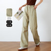 OLrain欧芮儿卡其绿休闲裤女夏季2025年新款百搭显瘦工装阔腿裤 商品缩略图0