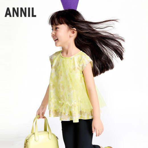 【实体店同款】女童短袖上衣夏季新款安奈儿童装XG521690 商品图1