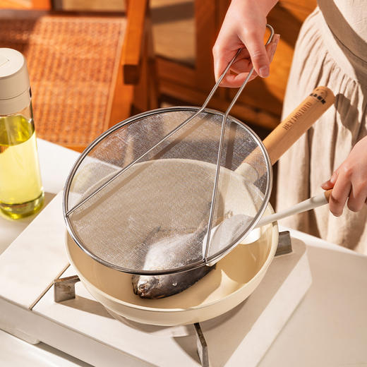 摩登主妇不锈钢遮油网盖防油溅锅帽炒菜油炸家用隔油挡油网罩神器 商品图0