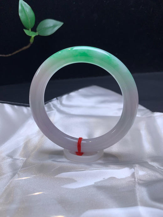 612492，55.8春彩圆条，一大截阳绿色，带淡紫，秀气有特色，局部略有些棉感 商品图2