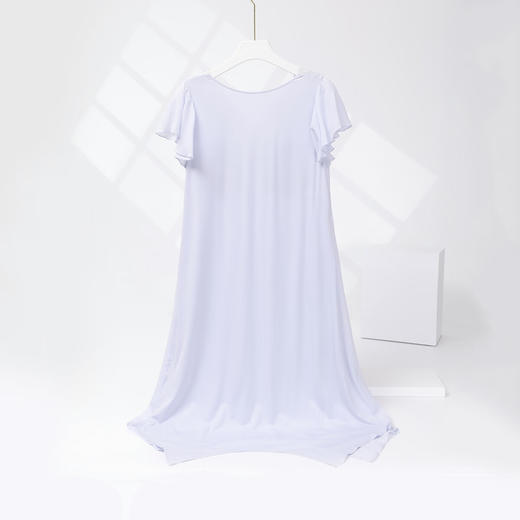 【3F】安莉芳新品莱赛尔夏季v领短袖短裙女士带杯性感家居裙EL00847 商品图2