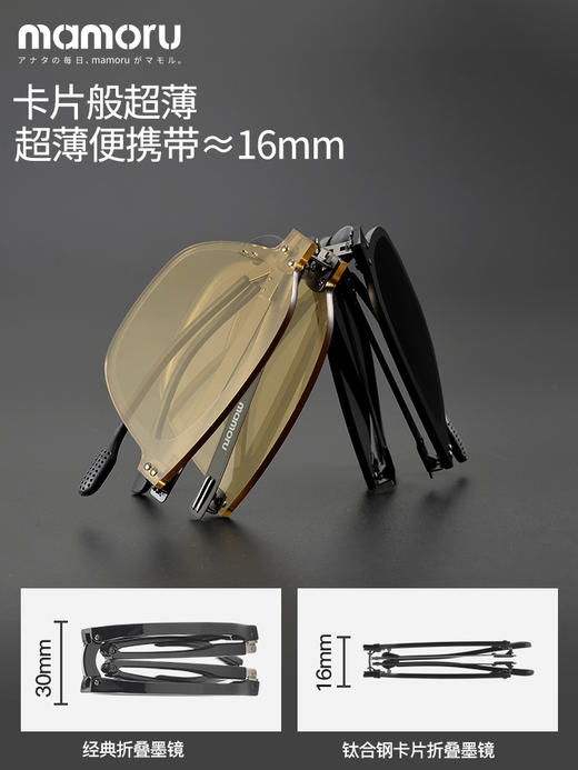 Mamoru墨镜可折叠太阳镜偏光近视防晒防紫外线超轻开车专用男女 商品图2