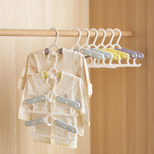 可伸缩儿童婴儿宝宝儿童专属小衣架 无痕防滑晾衣架 商品图1