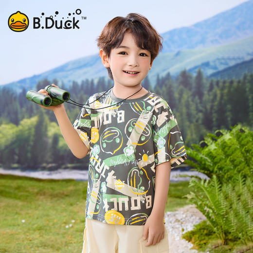 【冰感】bduck小黄鸭童装夏季男童短袖T恤105-150 BF2601059 商品图1