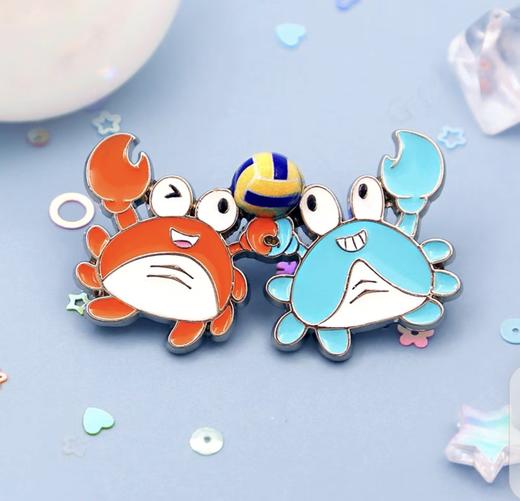 敢蟹系列徽章-我爱排球 商品图0